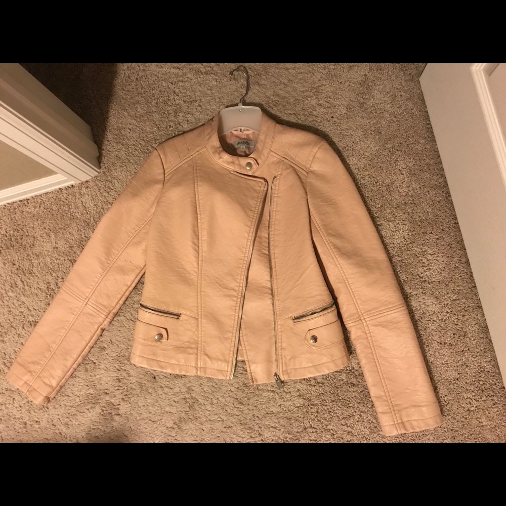 Blush Pink Leather Jacket